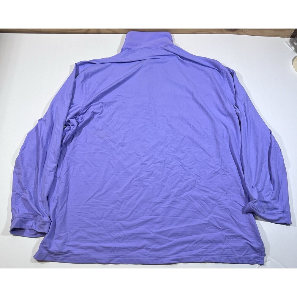 IBKUL Long Sleeve Purple Henley UPF 50 Quick Dry Tennis Golf Shirt Men's XXL - Picture 8 of 8